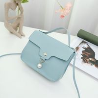 Women's Pu Leather Solid Color Basic Soft Surface Square Buckle Crossbody Bag sku image 4