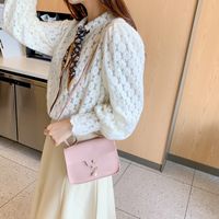 Women's Pu Leather Solid Color Basic Soft Surface Square Buckle Crossbody Bag main image 6