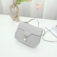 Women's Pu Leather Solid Color Basic Soft Surface Square Buckle Crossbody Bag sku image 5
