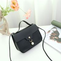Women's Pu Leather Solid Color Basic Soft Surface Square Buckle Crossbody Bag sku image 3