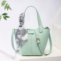 Fashion Solid Color Ribbon Square Zipper Underarm Bag sku image 3