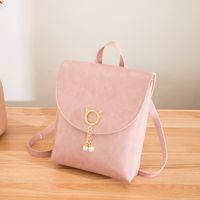 Cute Solid Color Pearl Square Flip Cover Classic Backpack sku image 4