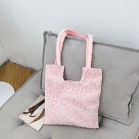 Streetwear Color Block Embroidery Square Open Tote Bag sku image 3