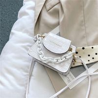 Women's All Seasons Pu Leather Solid Color Streetwear Square Flip Cover Handbag Square Bag sku image 1