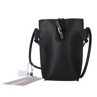 Women's Pu Leather Solid Color Fashion Square Buckle Crossbody Bag sku image 1