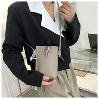 Women's Pu Leather Solid Color Fashion Square Buckle Crossbody Bag main image 2