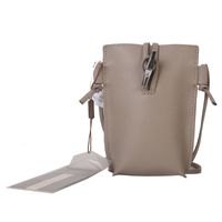 Women's Pu Leather Solid Color Fashion Square Buckle Crossbody Bag sku image 3