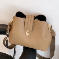 Basic Solid Color Metal Button Bucket Magnetic Buckle Bucket Bag main image 2