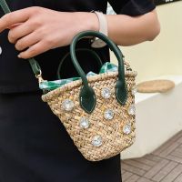 Fashion Solid Color Rhinestone Bucket Lace-up Bucket Bag main image 4