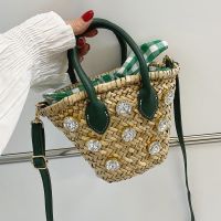 Fashion Solid Color Rhinestone Bucket Lace-up Bucket Bag main image 5