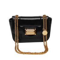 Basic Solid Color Metal Button Chain Square Buckle Square Bag main image 2