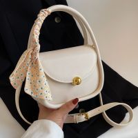 Basic Solid Color Ribbon Square Zipper Square Bag main image 1