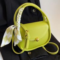 Basic Solid Color Ribbon Square Zipper Square Bag main image 3