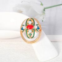 Baroque Style Geometric Alloy Inlay Artificial Pearl Brooches main image 3