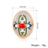 Baroque Style Geometric Alloy Inlay Artificial Pearl Brooches main image 2