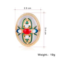 Estilo Barroco Geométrico Aleación Embutido Perla Artificial Broches main image 2