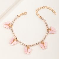 Fashion Butterfly Alloy Inlay Artificial Rhinestones Bracelets 1 Piece main image 1