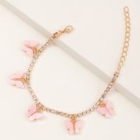 Fashion Butterfly Alloy Inlay Artificial Rhinestones Bracelets 1 Piece main image 2