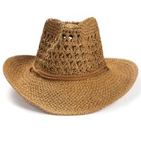 Unisex Ethnic Style Solid Color Braid Big Eaves Straw Hat main image 7