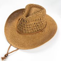 Unisex Ethnic Style Solid Color Braid Big Eaves Straw Hat main image 1