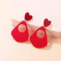 Fashion Geometric Heart Shape Arylic Slice Splicing Earrings main image 7
