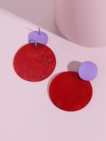 Fashion Round Alloy Drop Earrings main image 4