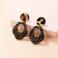 Fashion Geometric Heart Shape Arylic Slice Splicing Earrings sku image 3