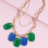 Fashion Geometric Arylic Alloy Pearl Layered Necklaces main image 2