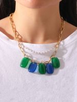 Fashion Geometric Arylic Alloy Pearl Layered Necklaces main image 10