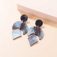 Fashion Geometric Arylic Slice Splicing Earrings sku image 2