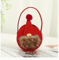 Christmas Non-woven Santa Claus Round Tote Candy Decoration Bag Wholesale Nihaojewelry sku image 5