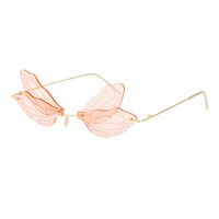 New Dragonfly Sunglasses Women's Fashion Wings Sunglasses Trendy Double Lens Party Ball Sunglasses sku image 6