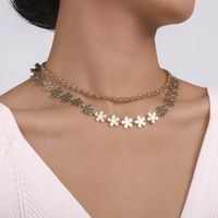 Fashion Geometric Alloy Metal Layered Necklaces 2 Piece Set main image 1