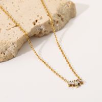 Fashion Geometric Stainless Steel Pendant Necklace Plating Zircon Stainless Steel Necklaces main image 5