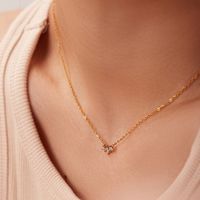 Fashion Geometric Stainless Steel Pendant Necklace Plating Zircon Stainless Steel Necklaces main image 3