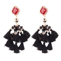 Retro Geometric Alloy Tassel Earrings main image 4