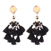 Retro Geometric Alloy Tassel Earrings main image 3