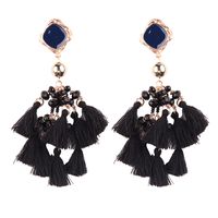 Retro Geometric Alloy Tassel Earrings main image 2