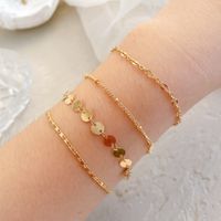 Simple Style Geometric Alloy Plating No Inlaid Bracelets 4 Pieces main image 4