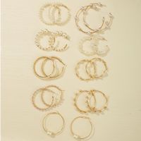 Einfacher Stil Geometrisch Gemischte Materialien Inlay Künstliche Perlen Ohrringe sku image 1