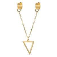 Retro Triangle Alloy Plating No Inlaid Earrings sku image 1
