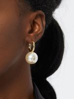 Retro Geometrisch Kupfer Ohrringe Überzug Künstliche Perlen Kupfer Ohrringe main image 1