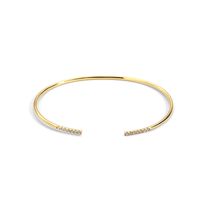 Simple Style Geometric Copper Bangle Plating Artificial Rhinestones Copper Bracelets sku image 3