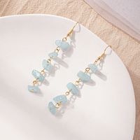 Vintage Style Geometric Alloy Tassel Natural Stone Earrings main image 4