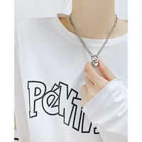 Fashion Heart Shape Stainless Steel Necklace Plating Chain Stainless Steel Necklaces main image 5
