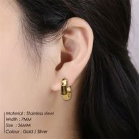 Fashion Geometric Plating Stainless Steel 14K Gold Plated Earrings main image 3