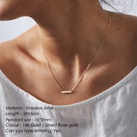 Stainless Steel 14K Gold Plated Fashion Plating Geometric Tassel Necklace main image 3