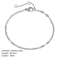 Korean Style Geometric Stainless Steel Plating Inlaid Gold 14K Gold Plated Women'S Anklet main image 5