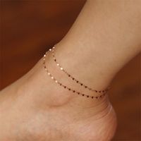 Korean Style Geometric Stainless Steel Plating Inlaid Gold 14K Gold Plated Women'S Anklet main image 3