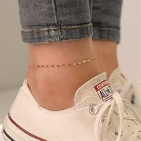 Korean Style Geometric Stainless Steel Plating Inlaid Gold 14K Gold Plated Women'S Anklet main image 2